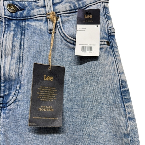 NWT LEE Vintage Modern Lady Balloon Taper Jeans Rosewater 27 - Picture 7 of 10